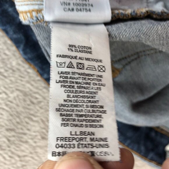 L.L.Bean Womens Jeans Size 12P Favorite Fit Straight Leg Blue Denim Medium Wash - Picture 11 of 16